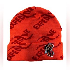 EXPENZIVE FULL KNIT BEANIES ORANGE/RED